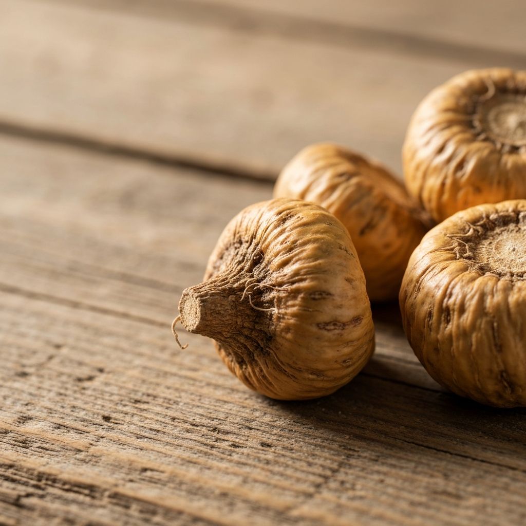 Dried maca root pieces